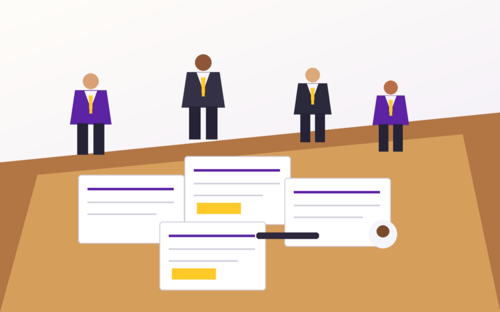 Event planning documents and venue review